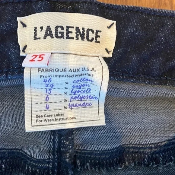Lagence Marguerite High Rise Skinny Jean In Eclipse Size 25